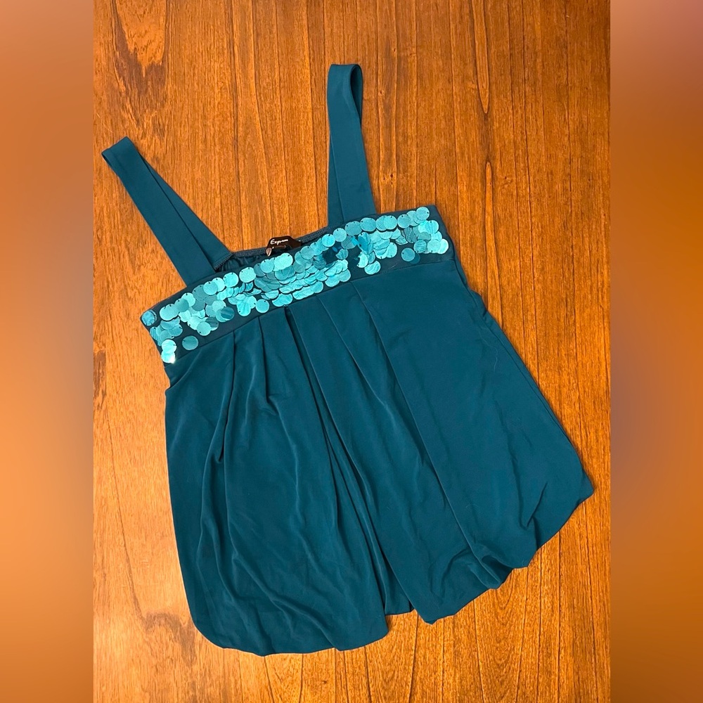 Express Top, Size Small, Color Deep Blue/Green